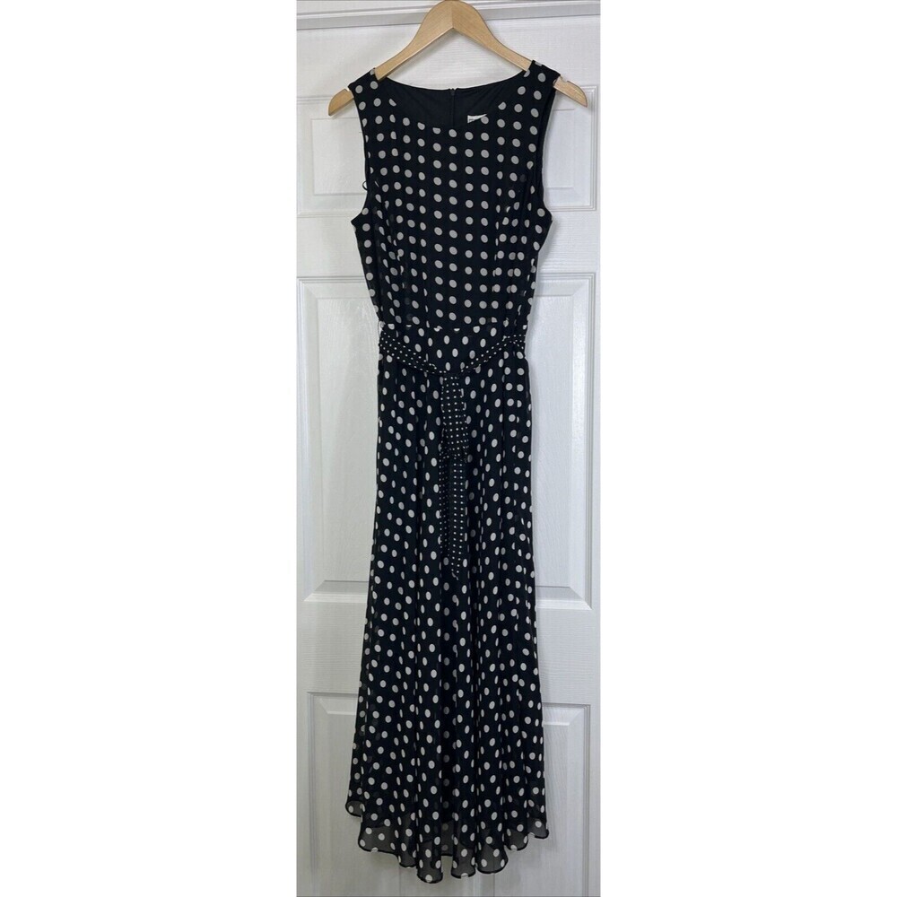 Jessica Howard Women's Dress Polka Dots Black White Size 8